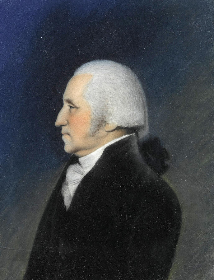 Profile Portrait of George Washington Drawing by James Sharples Profile Portrait of George Washington Drawing by James Sharples
