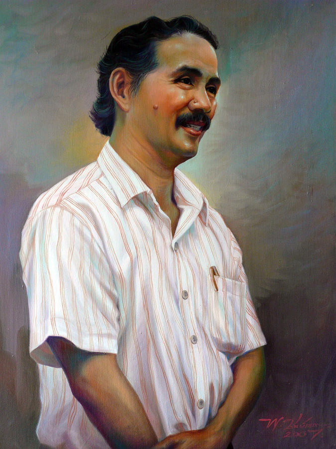 Portrait Painting - Prof.panya Petchoo by Chonkhet Phanwichien Portrait Painting - Prof.panya Petchoo by Chonkhet Phanwichien