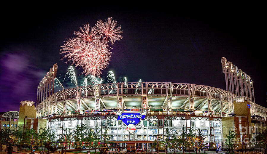 Progressive Field fireworks Photograph by Joseph Miko Fine Art America