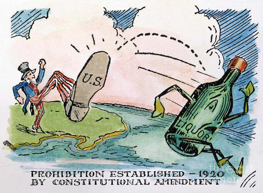 Prohibition Cartoon Drawing by Granger