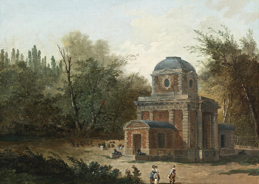 Project for the Pavillon de Cleves of Maupertuis Painting by Hubert Robert
