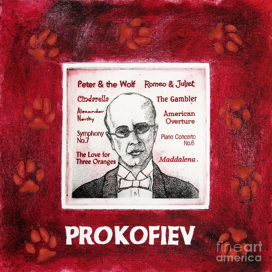 Portrait Mixed Media - Prokofiev by Paul Helm