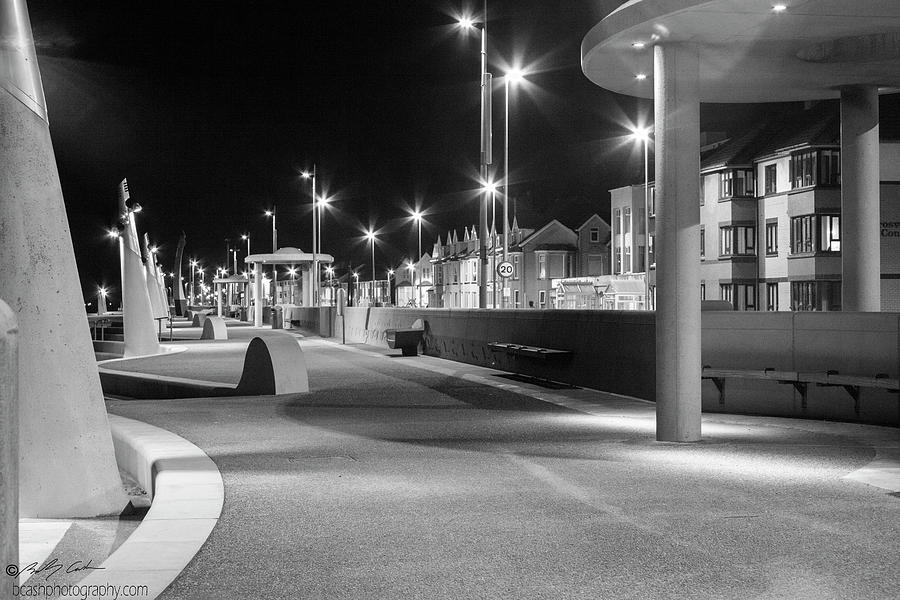 Promenade at night Photograph by B Cash