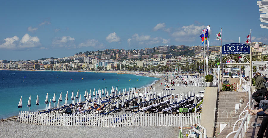 Promenade Des Anglais Beach In Nice France