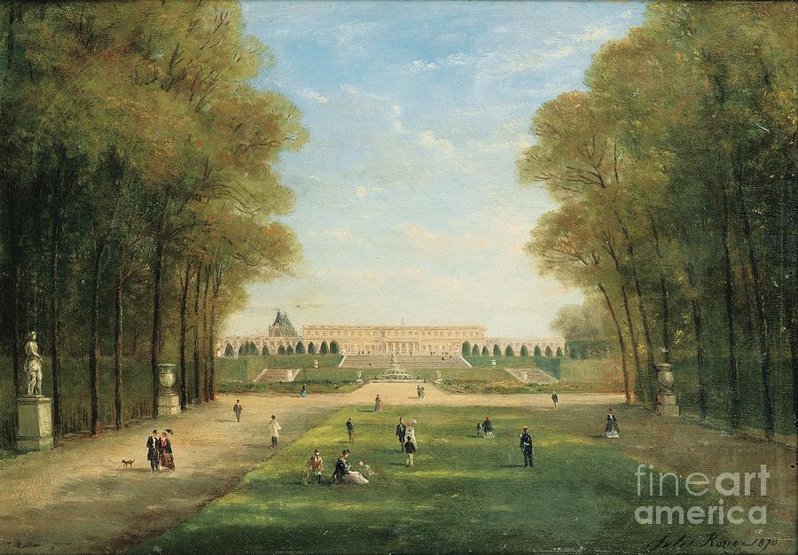 Promenade In The Versailles Park Painting by MotionAge Designs