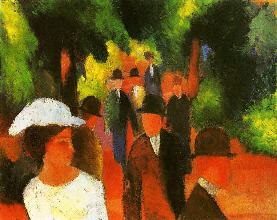 Promendade Painting by August Macke