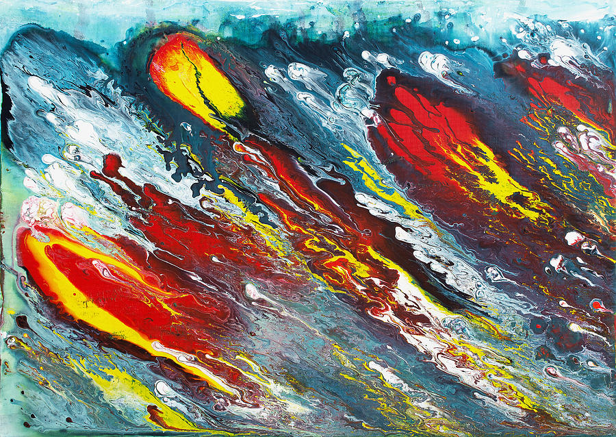 Abstract Painting - Prometheus by Ioan Nemes