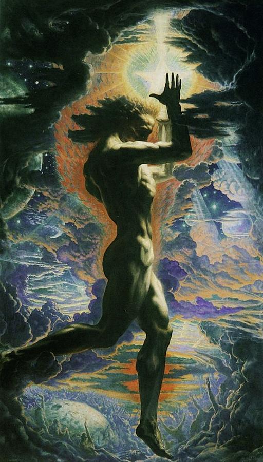 Greek Painting - Prometheus by Jean Delville