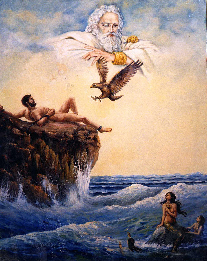 Prometheus' Martyrdom Painting by Vasilis Bottas