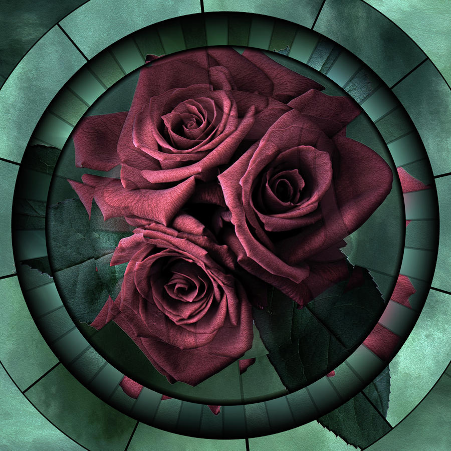 Promises Kept Contemporary Grunge Art Roses Mixed Media by Georgiana Romanovna