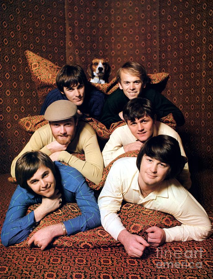 Promotional Photo Of The Beach Boys In A Tent 1966 Photograph by The ...