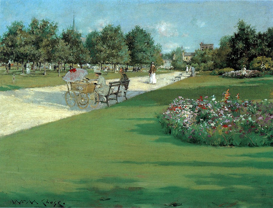 Prospect Park Brooklyn New York Painting by William Merritt Chase