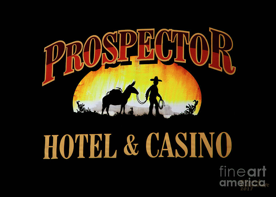 Prospector Hotel and Casino Mixed Media by David Millenheft