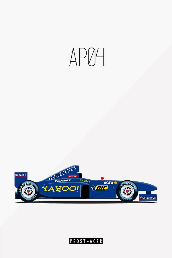 Prost Acer AP04 F1 Poster Painting by Beautify My Walls