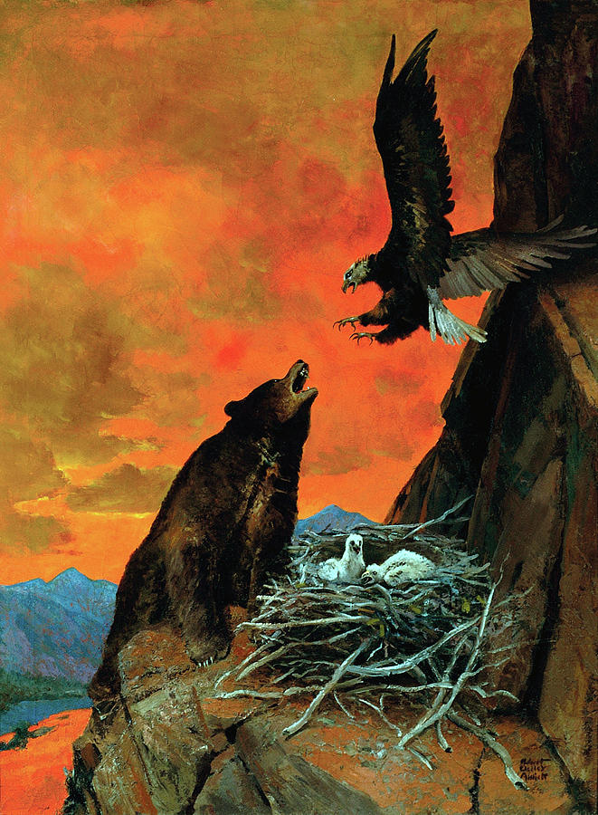 Protecting The Nest Painting by Robert Wesley Amick