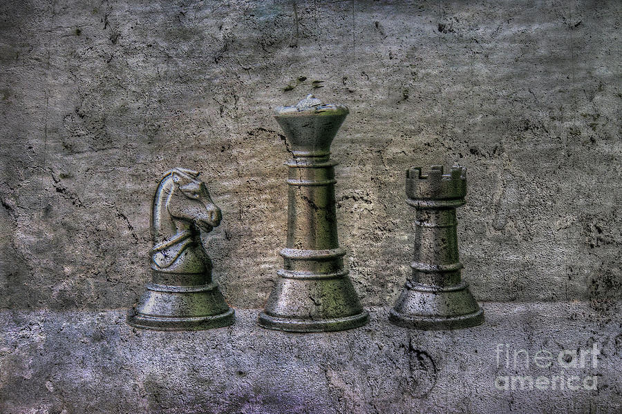 Protecting the Queen Chess Digital Art by Randy Steele