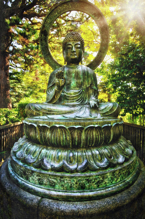 Protection Buddha in the Japanese Tea Garden at Golden Gate Park - San Francisco Photograph by Jennifer Rondinelli Reilly - Fine Art Photography