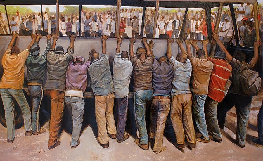 Men Painting - Protest by Curtis James