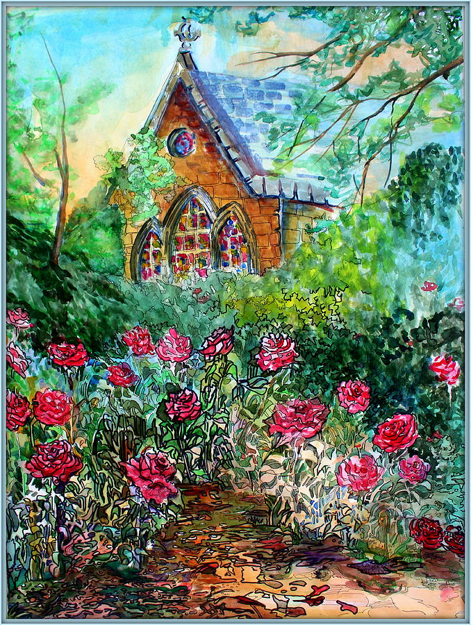 Protestant Church in Edinburgh Scotland Painting by Mindy Newman