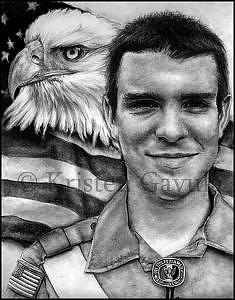 Eagle Drawing - Proud Eagle Scout by Kristen Gavula