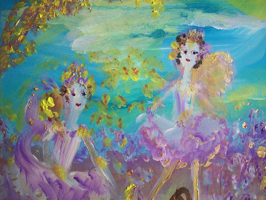 Proud fairies keep on rolling Painting by Judith Desrosiers