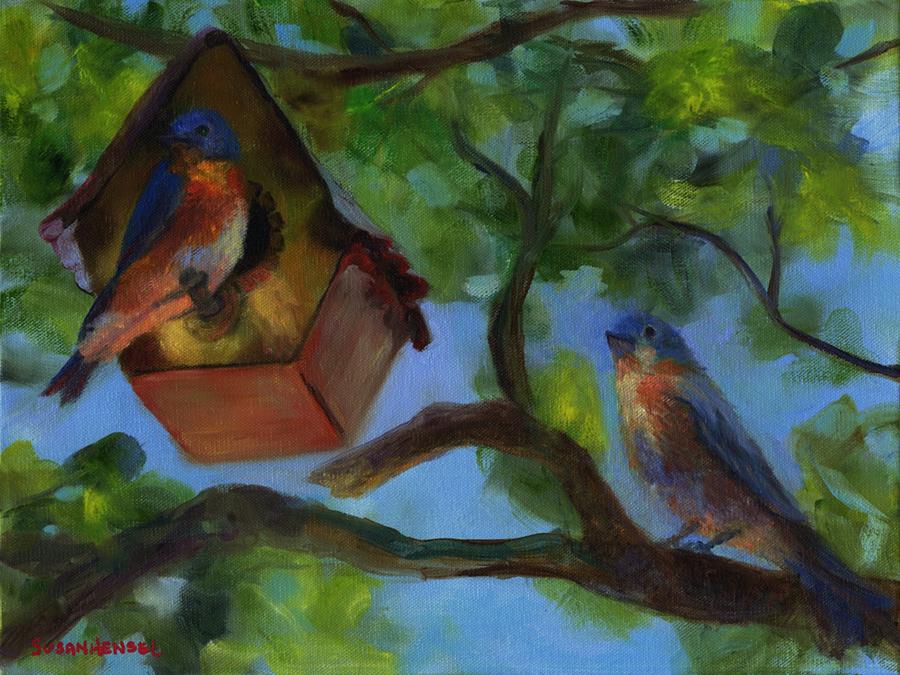 Bird Painting - Proud Parents by Susan Hensel