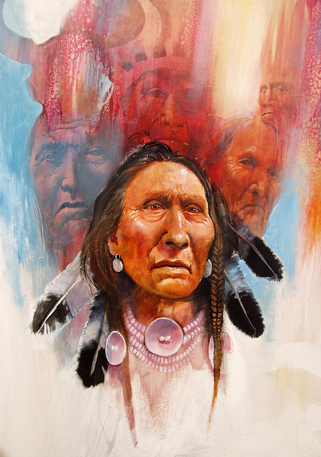 Native American Painting - Proud Warrior by Robert Carver