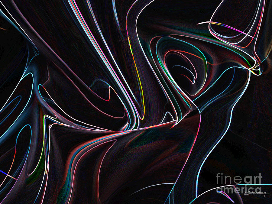 Abstract Painting - Pround lines by Christian Simonian