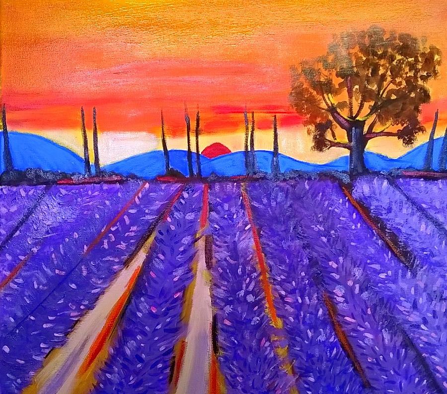 Provencale Sunset Painting by Rusty Gladdish