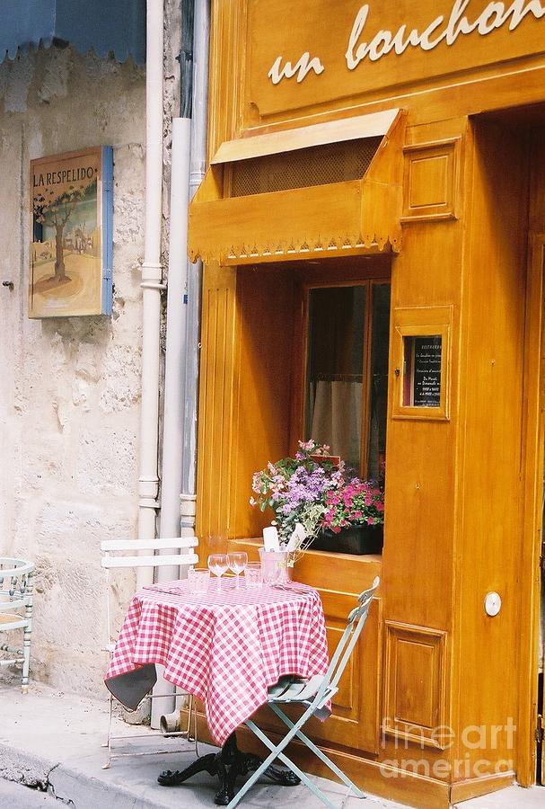 Provence Cafe Photograph by Nadine Rippelmeyer