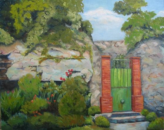 Provence Gate Painting by Vicki Brevell