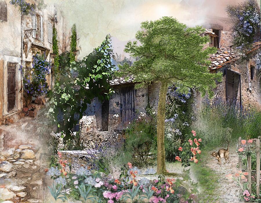 Landscapes Painting - Provence by Laura Botsford Landscapes Painting - Provence by Laura Botsford