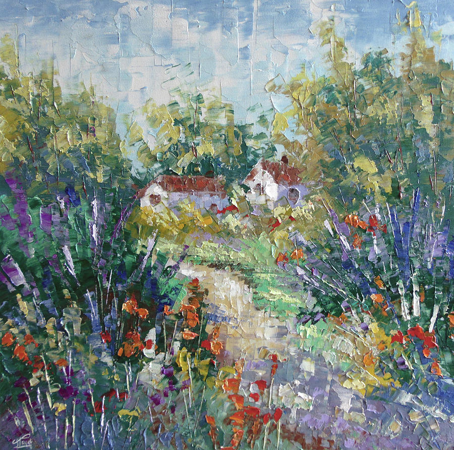 Provence path Painting by Frederic Payet