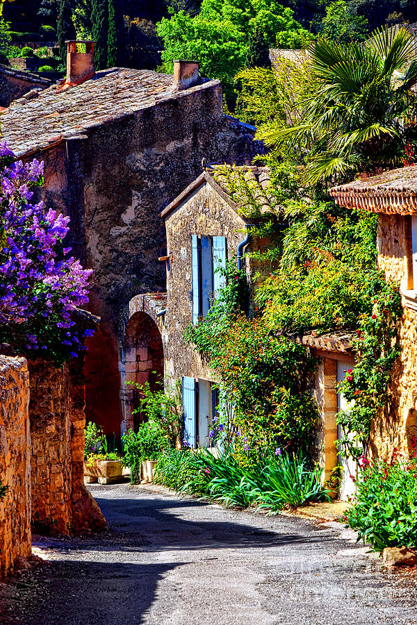 Provence Village Street in Spring Photograph by Olivier Le Queinec