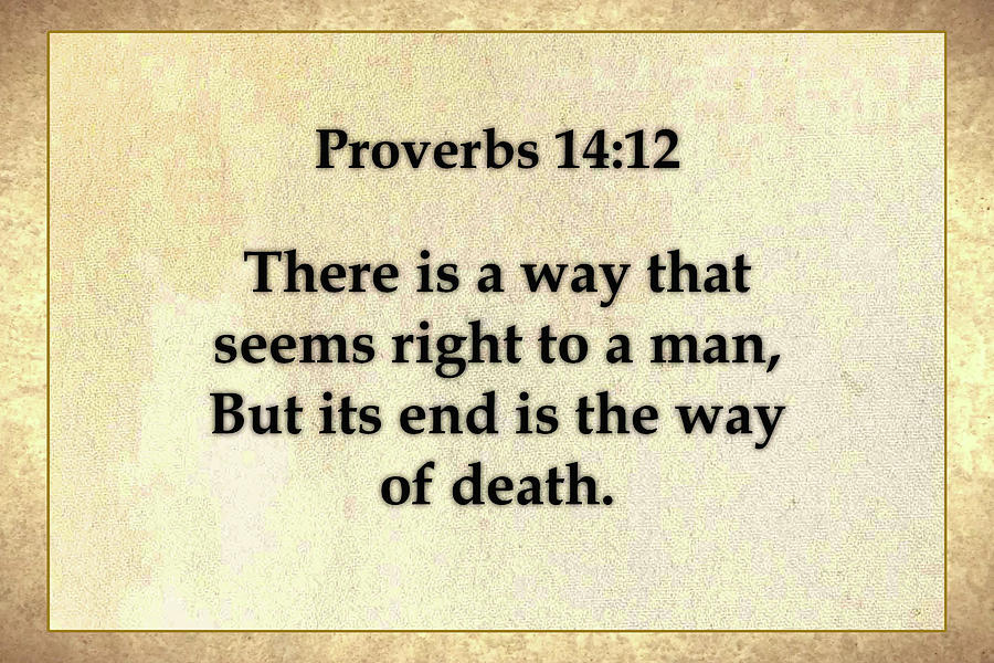 Proverbs 14 and 12 drawing by sherman rivers pixels