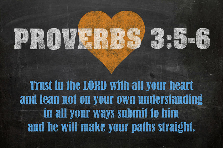 Proverbs 3 5-6 Inspirational Quote Bible Verses On 