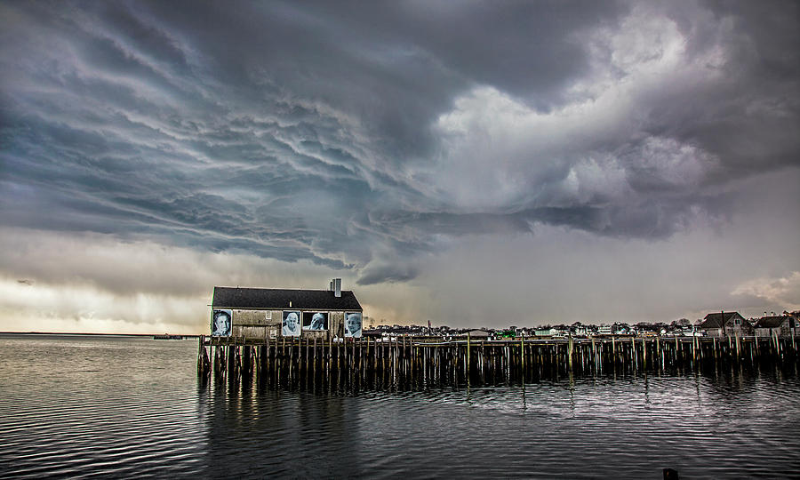 Provincetown Storm, Cabrals Wharf Photograph by Charles Harden