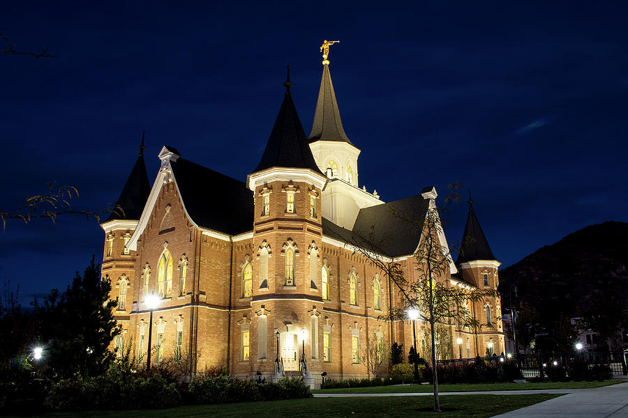 Provo City Center Temple At Night Photograph