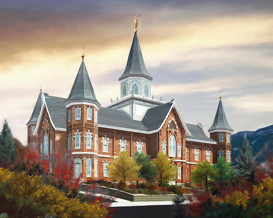 Provo Painting - Provo City Center Temple by Brent Borup