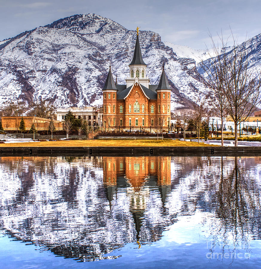Provo City Center Temple Reflection Photograph by Timpanogos Photography
