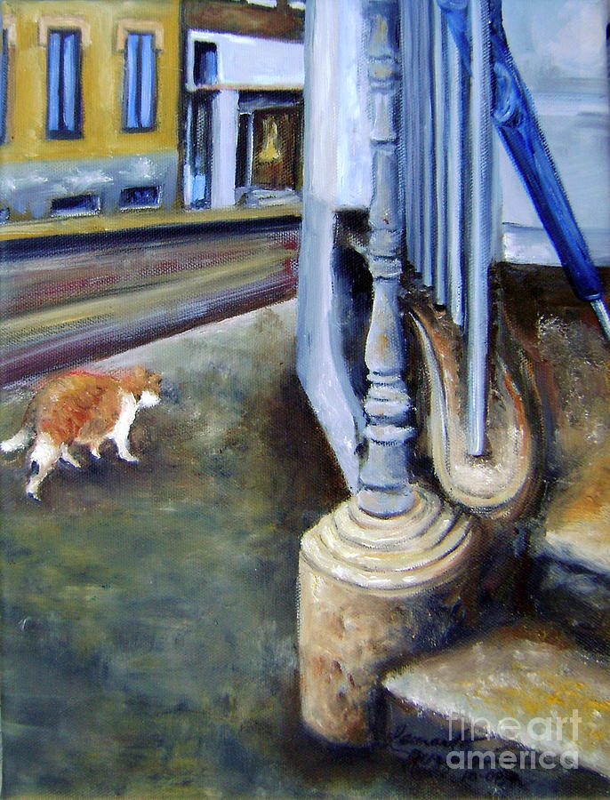 Prowling Cat Painting by Leonardo Ruggieri