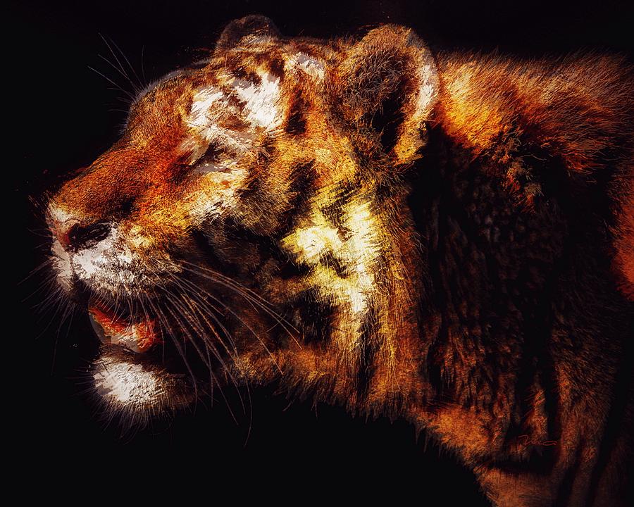 Prowling Tiger Painting by Mark Taylor