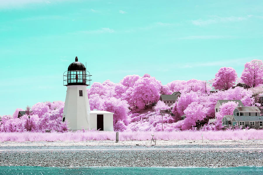 Prudence Island Light Infrared Photograph by Brian Hale
