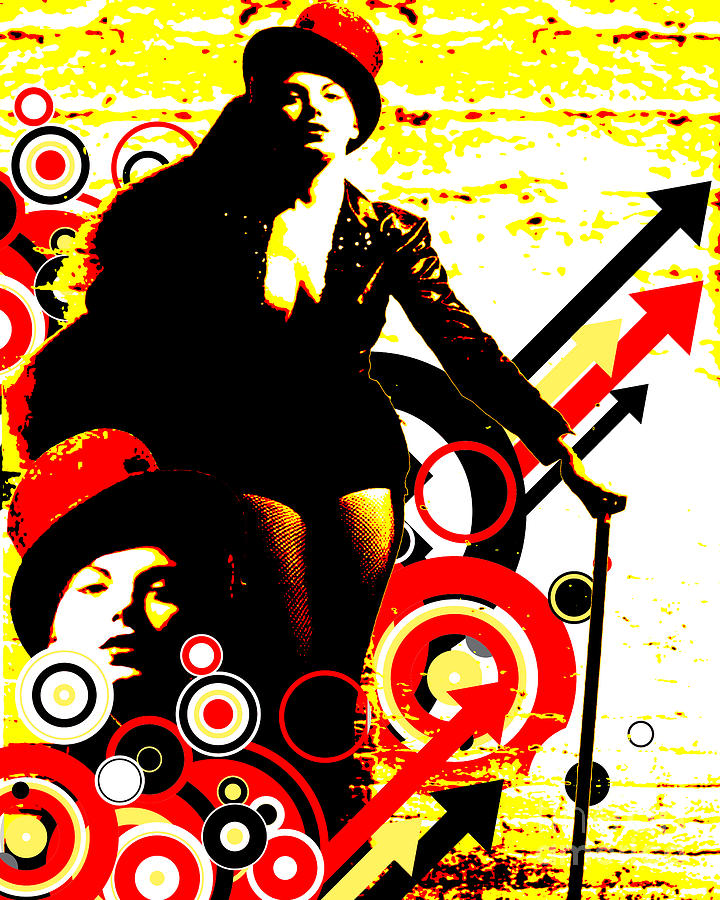 Nostalgic Seduction - Prurient Performer Mixed Media by Chris Andruskiewicz