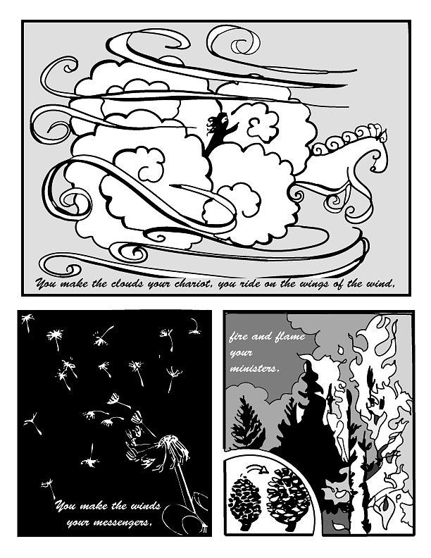 Psalm 104 Comic page 2 Digital Art by Anne Cameron Cutri