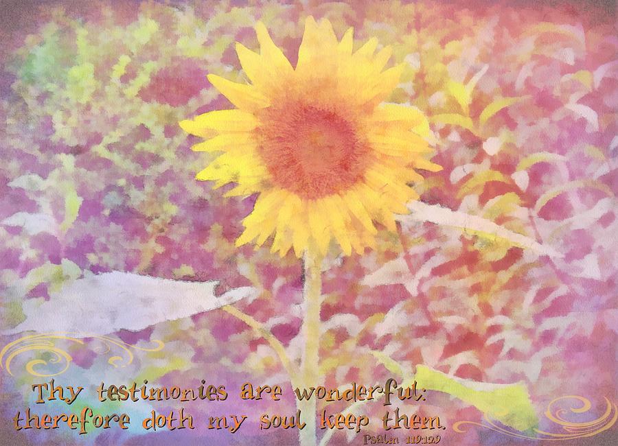Psalm 119 129 Digital Art By Michelle Greene Wheeler Fine Art America