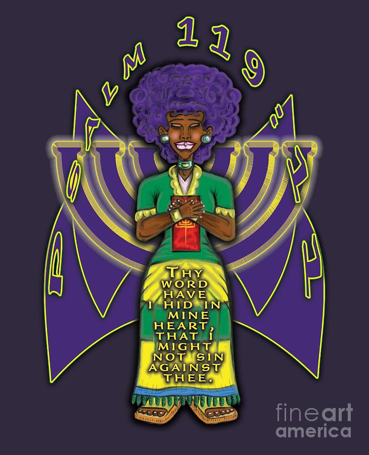 Israelite Digital Art - Psalm 119vs11 Thy Word by Robert Watson Israelite Digital Art - Psalm 119vs11 Thy Word by Robert Watson