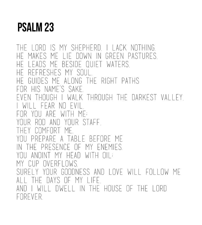 Psalm 23 #minimalist Photograph by Andrea Anderegg