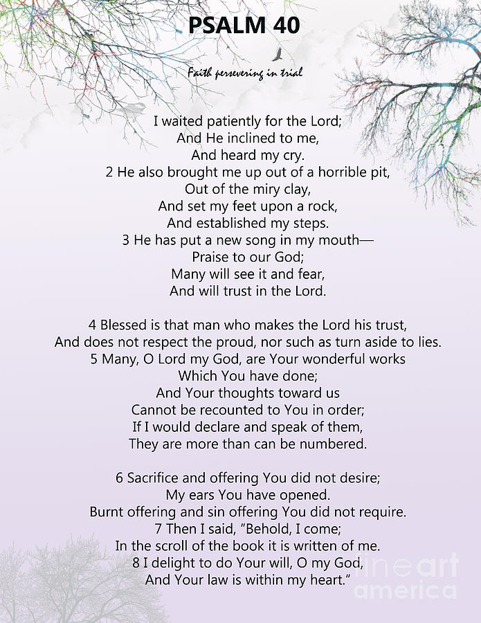 Psalm 40 Pg 1 Digital Art by Trilby Cole - Pixels