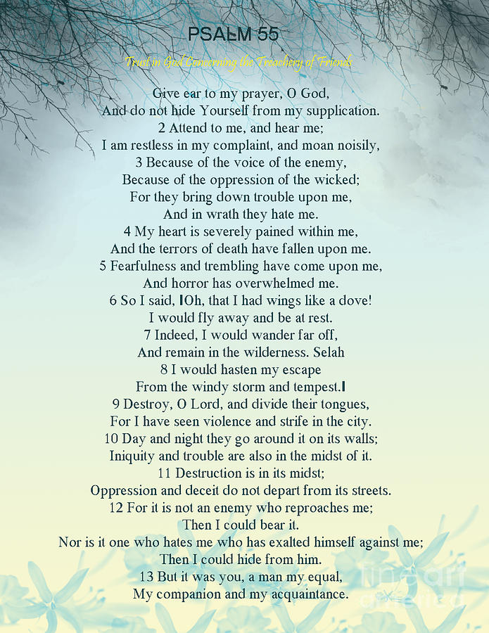 Psalm 55 Pg 1 Painting by Trilby Cole - Pixels